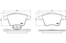 Sada brzdových destiček, kotoučová brzda BREMBO P 85 106