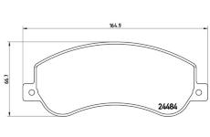 Sada brzdových platničiek kotúčovej brzdy BREMBO P 85 115