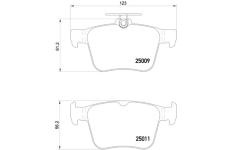 Sada brzdových destiček, kotoučová brzda BREMBO P 85 124E