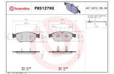 Sada brzdových platničiek kotúčovej brzdy BREMBO P85127NX