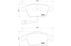 Sada brzdových destiček, kotoučová brzda BREMBO P 85 130