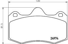 Sada brzdových destiček, kotoučová brzda BREMBO P 85 134