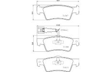 Sada brzdových destiček, kotoučová brzda BREMBO P 85 163