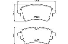 Sada brzdových destiček, kotoučová brzda BREMBO P 85 185