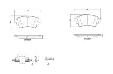 Sada brzdových destiček, kotoučová brzda BREMBO P 85 186