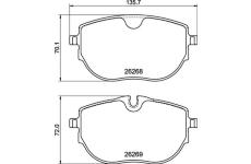 Sada brzdových destiček, kotoučová brzda BREMBO P 85 187