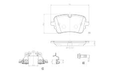 Sada brzdových destiček, kotoučová brzda BREMBO P 85 190