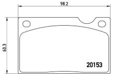 Sada brzdových destiček, kotoučová brzda BREMBO P 86 003