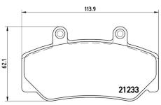 Sada brzdových destiček, kotoučová brzda BREMBO P 86 006