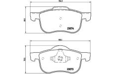 Sada brzdových destiček, kotoučová brzda BREMBO P 86 016