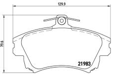 Sada brzdových destiček, kotoučová brzda BREMBO P 86 017