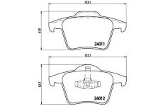 Sada brzdových destiček, kotoučová brzda BREMBO P 86 019