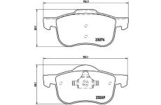 Sada brzdových destiček, kotoučová brzda BREMBO P 86 020