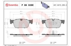 Sada brzdových platničiek kotúčovej brzdy BREMBO P 86 028E