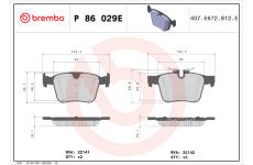 Sada brzdových platničiek kotúčovej brzdy BREMBO P 86 029E