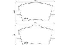 Sada brzdových destiček, kotoučová brzda BREMBO P 86 031