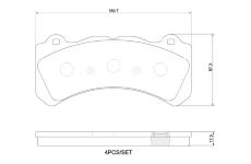 Sada brzdových destiček, kotoučová brzda BREMBO P 86 034