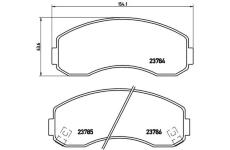 Sada brzdových destiček, kotoučová brzda BREMBO P 99 003