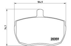 Sada brzdových destiček, kotoučová brzda BREMBO P A6 001