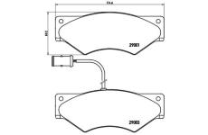 Sada brzdových destiček, kotoučová brzda BREMBO P A6 007