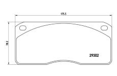 Sada brzdových destiček, kotoučová brzda BREMBO P A6 011