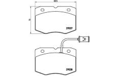 Sada brzdových destiček, kotoučová brzda BREMBO P A6 014