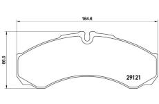 Sada brzdových destiček, kotoučová brzda BREMBO P A6 017