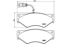 Sada brzdových destiček, kotoučová brzda BREMBO P A6 018