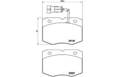 Sada brzdových destiček, kotoučová brzda BREMBO P A6 019