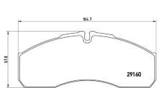 Sada brzdových platničiek kotúčovej brzdy BREMBO P A6 022