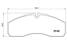 Sada brzdových destiček, kotoučová brzda BREMBO P A6 022