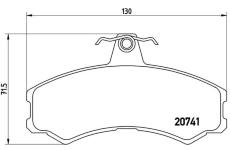 Sada brzdových destiček, kotoučová brzda BREMBO P A6 024