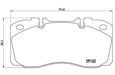 Sada brzdových platničiek kotúčovej brzdy BREMBO P A6 025