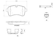 Sada brzdových platničiek kotúčovej brzdy BREMBO P A6 027G