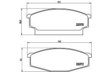 Sada brzdových destiček, kotoučová brzda BREMBO P B1 001