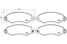 Sada brzdových platničiek kotúčovej brzdy BREMBO P B1 002