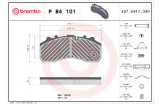 Sada brzdových platničiek kotúčovej brzdy BREMBO P B4 101