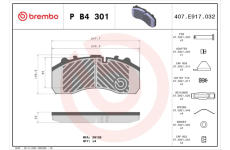 Sada brzdových platničiek kotúčovej brzdy BREMBO P B4 301