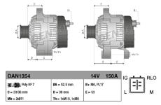 Alternátor DENSO DAN1354