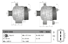 generátor DENSO DAN1488