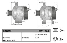 generátor DENSO DAN603