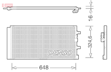Kondenzátor, klimatizace DENSO DCN02024