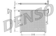 Kondenzátor, klimatizace DENSO DCN05001