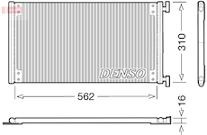 Kondenzátor, klimatizace DENSO DCN09040