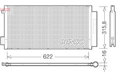Kondenzátor, klimatizace DENSO DCN09044