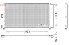 Kondenzátor, klimatizace DENSO DCN09072