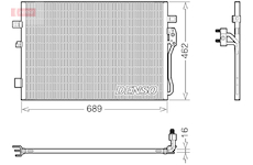 Kondenzátor, klimatizace DENSO DCN09145