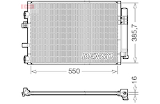 Kondenzátor, klimatizace DENSO DCN10044