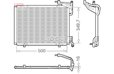 Kondenzátor, klimatizace DENSO DCN10054