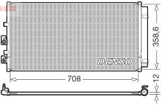 Kondenzátor, klimatizace DENSO DCN10062